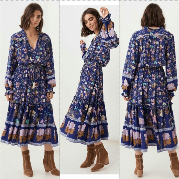 New spell designs FP wild bloom midi dress M - Picture 8 of 8